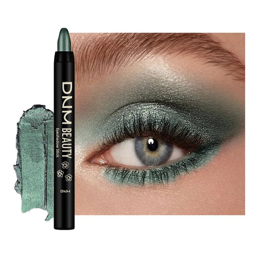 evpct Emerald Green Shimmer Cream Eye Shadow Sticks Brightener Pencils for Women, Green Silky Eyeshadow Applicator Stick Pen Waterproof, Blendable Crease-Proof Stick Eyeshadow Shimmer Eye Makeup 67