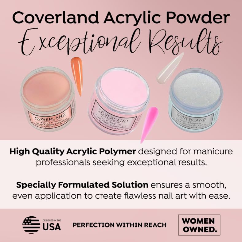 Tones Coverland Acrylic Nail Powder "Golden Touch" - Limited Edition Acrylic Powder for Nail Design, Sculpting, and Masking Nail Bed Imperfections - Professional Acrylic Nail Supplies - (1.5 Oz)