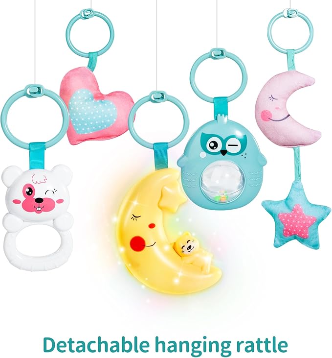 TEMI Baby Gym Toys & Activity Play Mat, Kick and Play Piano Gym Center with Music and Lights, Electronic Learning Toys for Infants, Toddlers, Newborn, Girls and Boys Ages 1 to 36 Months