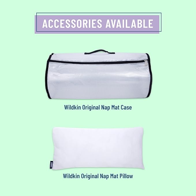 Wildkin Kids Original Nap Mat – Cozy Kids Sleep Mat with Pillow, ideal for School & Travel