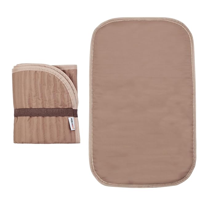 Portable Diaper Changing Pad-Quilted Thicker Waterproof Changing Pad-Change Pad Liner Bed Pad Play Mat-Travel Diaper Changing Pad (Coffee)