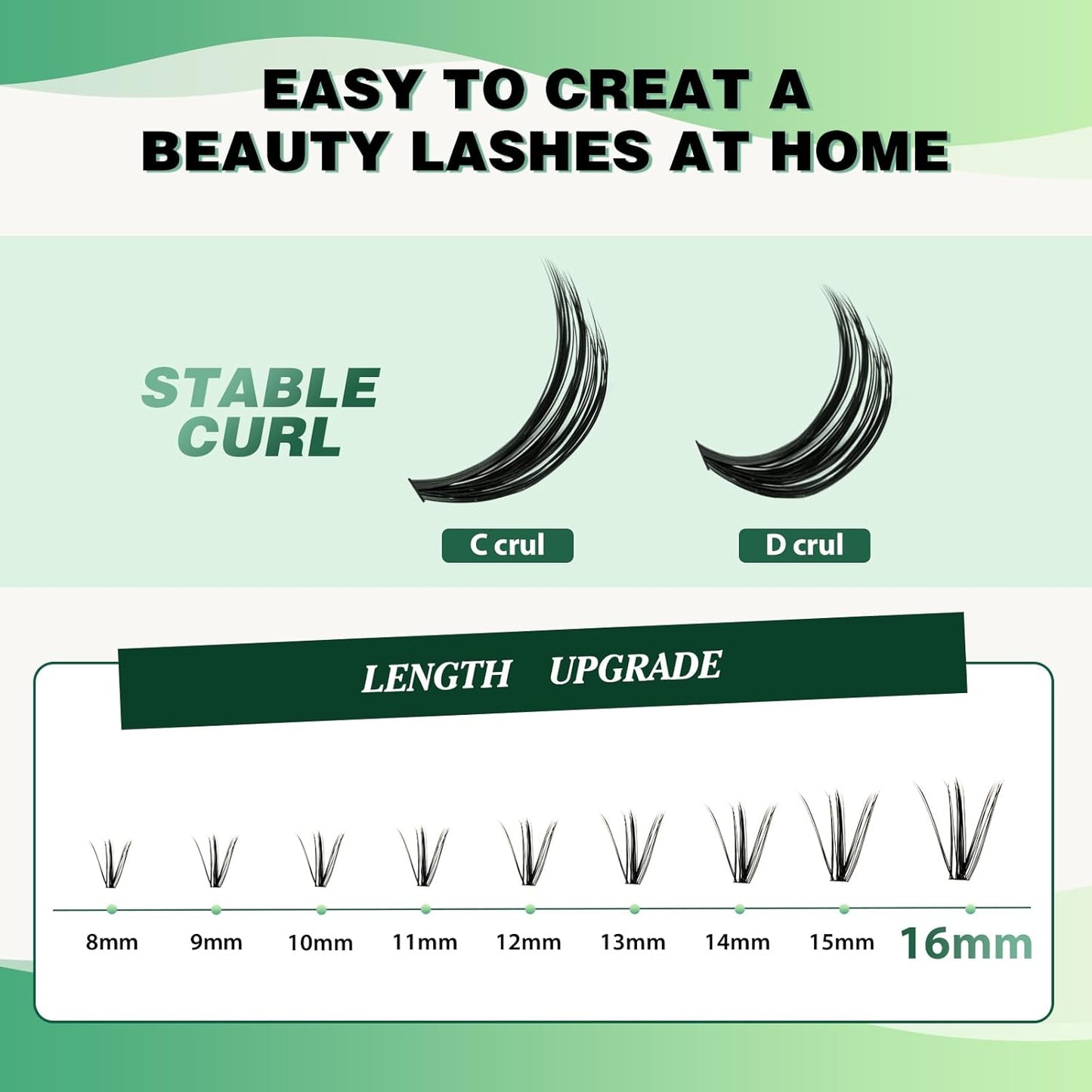 Lash Clusters 300pcs Eyelash Clusters 30D 0.07D Curl 12mm DIY Eyelash Extension KEYYOU Large Tray Volume Soft&Natural Individual Lashes(30D-0.07D,12）