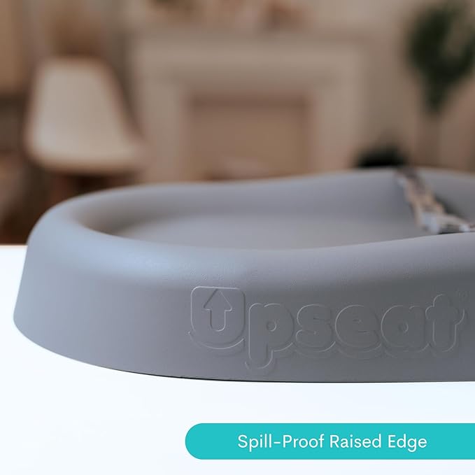 Upseat Baby Changing Pad, Non-Slip Grippy Design, Premium Cushioned Foam, Contoured for Comfort, Waterproof and Easy-to-Clean, Liquid-Resistant (Gray)