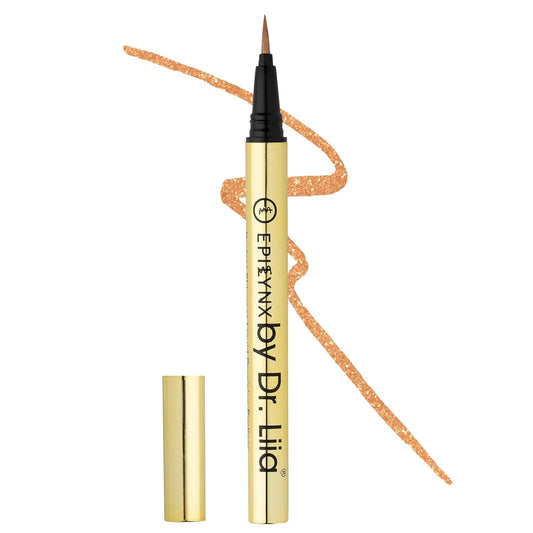Waterproof Eyeliner - Smudge-Proof Liquid Eyeliner Pen with Precision Tip for Smooth, Long-Lasting Application - Vegan, Hypoallergenic & Gluten-Free Eye Liner - 2mL Shimmer Gold Brown