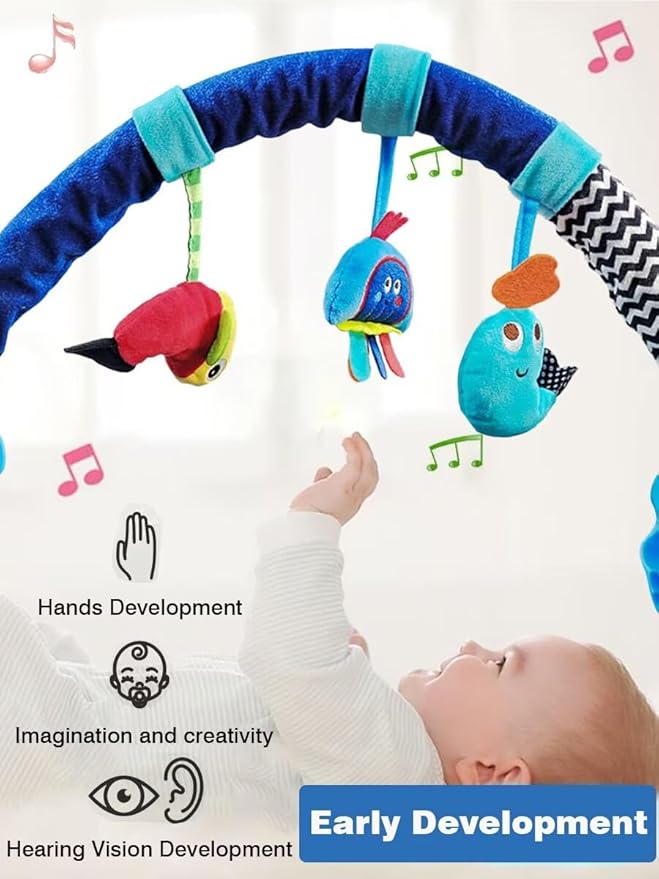 Pau1Hami1ton Baby Stroller Arch Toys, Car Seat Toys,Baby Gifts.S-19(Cloud)