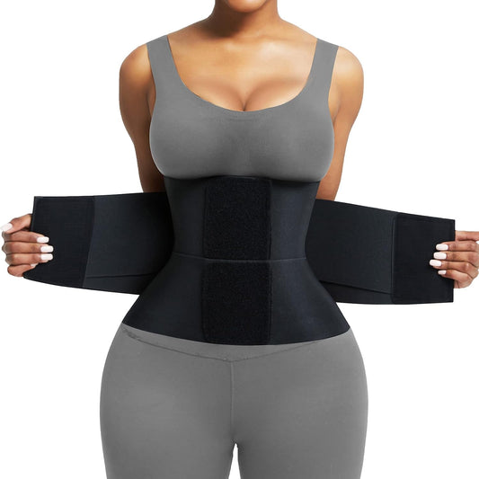FeelinGirl Waist Trainer Belt Waist Cincher Trimmer Ab Belt Tummy Control Body Shaper with Triple Wrap Women and Men