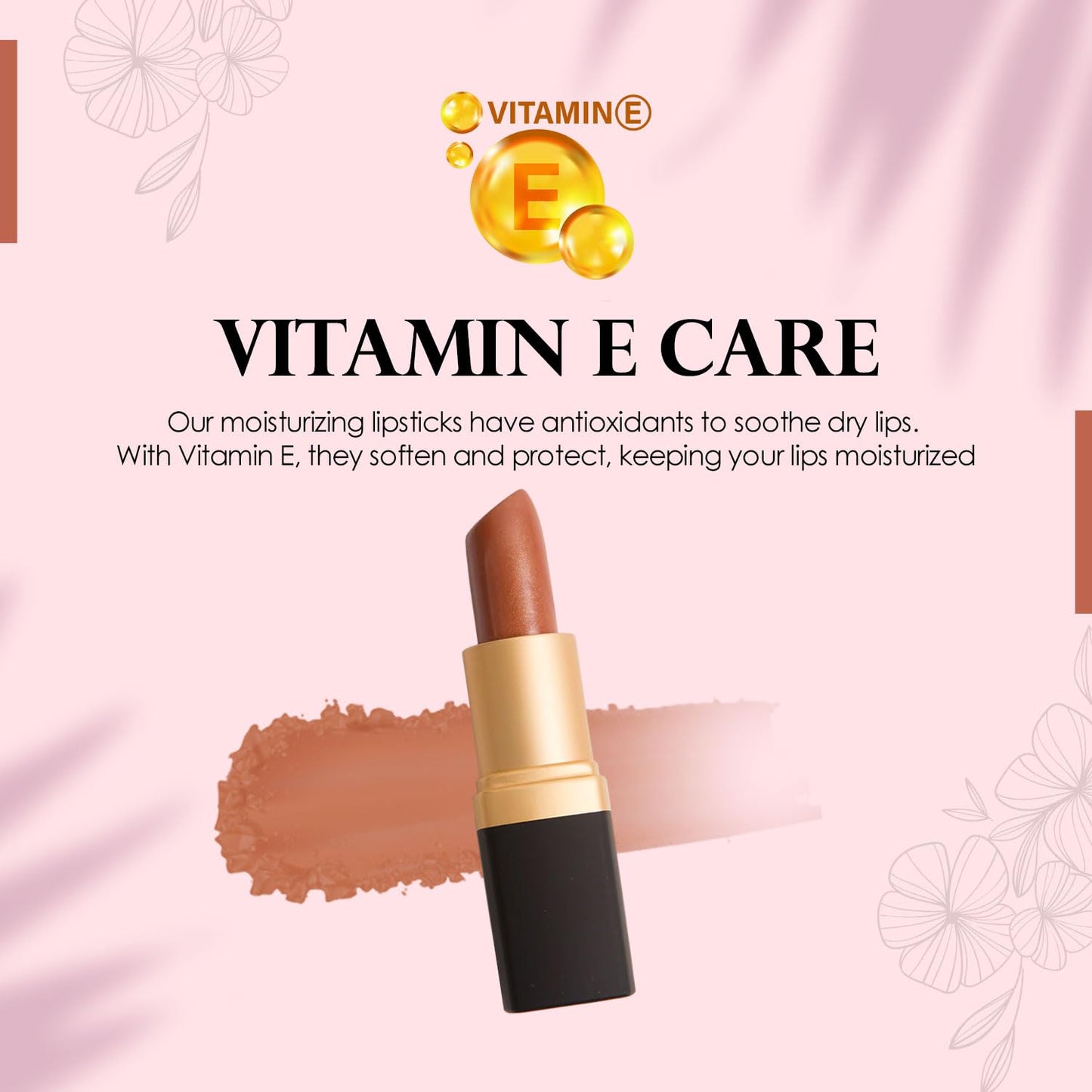 Vera Moore Creme Lipstick, Long Lasting, Lightweight, Moisturizing, Opaque Color with Staying Power, Fragrance, and Paraben Free Cosmetics Soft Lipstick (Timeless)