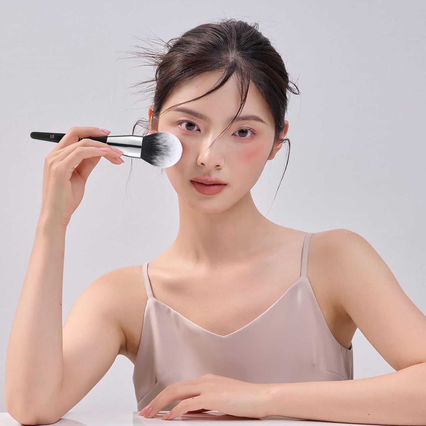 DUcare Makeup Brushes with Case 10Pcs Travel Makeup Brushset Women Gift Premium Synthetic Kabuki Foundation Blending Brush Face Powder Blush Concealers Eye Shadows with bag