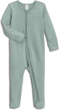 Colored Organics Baby Zip-Up Footed Sleeper with 2-Way Zipper - Newborn Organic Cotton Pajamas