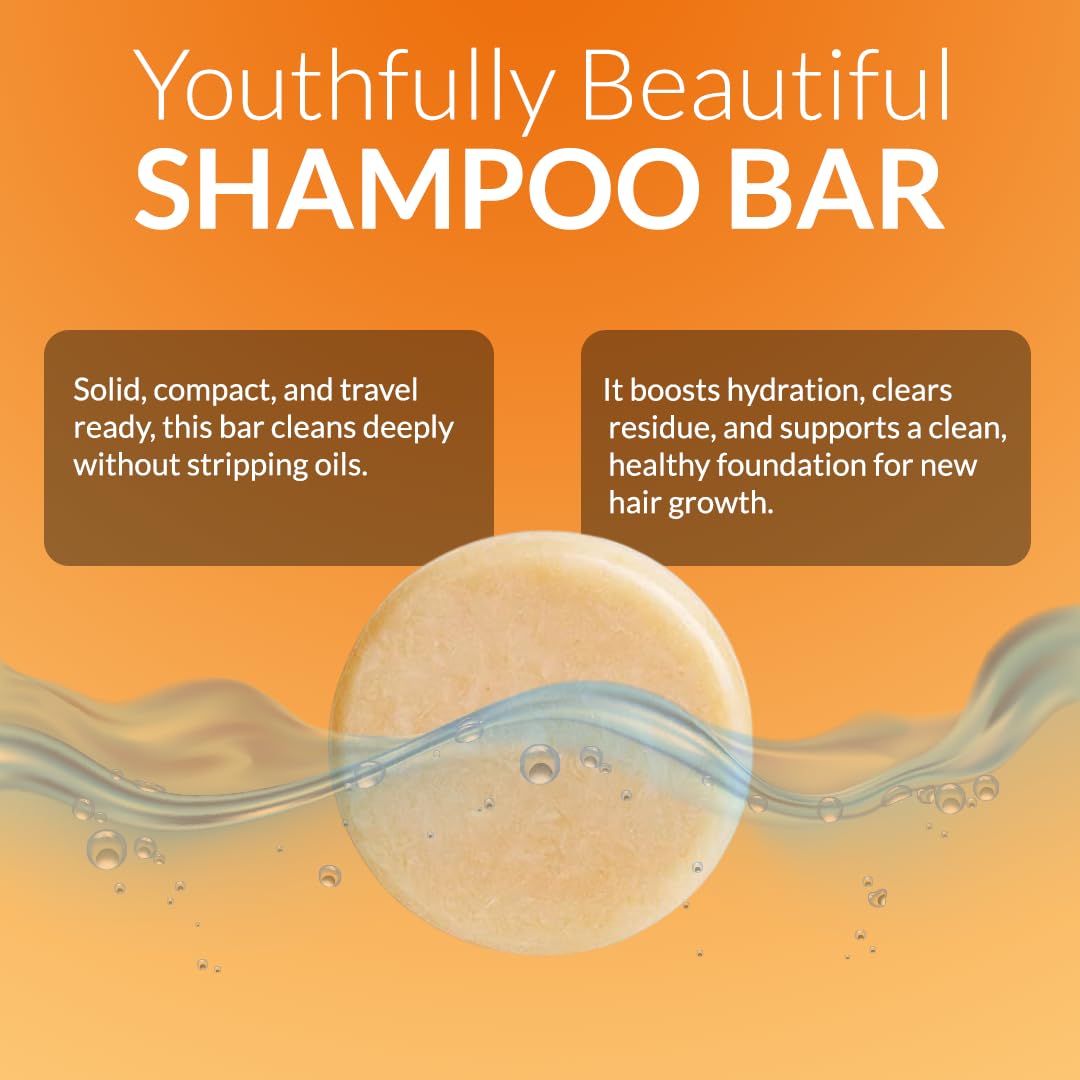 Youthfully Beautiful Rice Nutri Spray and Shampoo Bar Set Rice and Coffee Extract for Thinning Hair and Loss Hair Growth Support Natural Solid Cleanser Scalp Treatment Thickening Nourishing Care