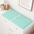 YACODAVO Wipeable Baby Changing Pad for Dresser and Table, Cozy Diaper Changing Pad with Waterproof & Wipe-Clean Leather Cover, Standard Size (31.5" L x 15.8" W), Green