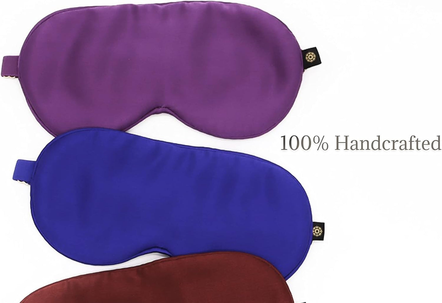 Premium Handcrafted 25 Momme Mulberry Silk Eye Mask for Sleeping (Purple Passion)