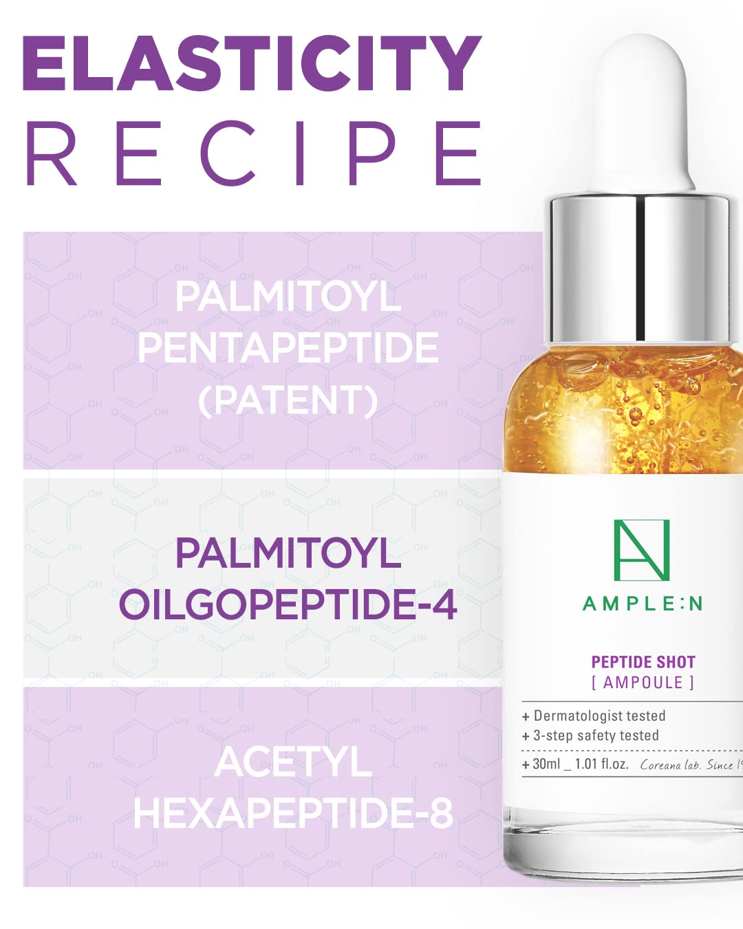 AMPLE:N Peptide Shot Ampoule - Anti-Aging Face Ampoule with Peptide Threads to Minimize Wrinkles and Improve Firmness - Serum to Lift Sagging Skin - Visibly Plump, 1.01 fl. Oz