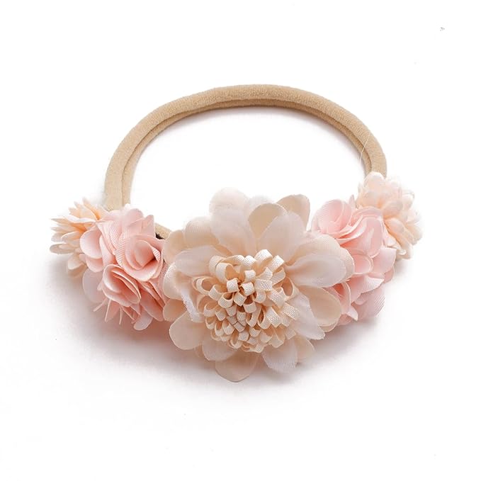 6pcs Baby Headbands Nweborn Flower Hair Bows for Girls-Infant Elastic Hair Band Bows Wraps Baby Headband Hair Accessories Gifts for Toddles