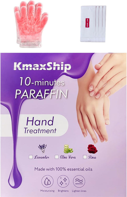 10-Minute Paraffin Hand Treatment, Home Hand Wax Spa Treatment Gloves, Rose, One-Pair