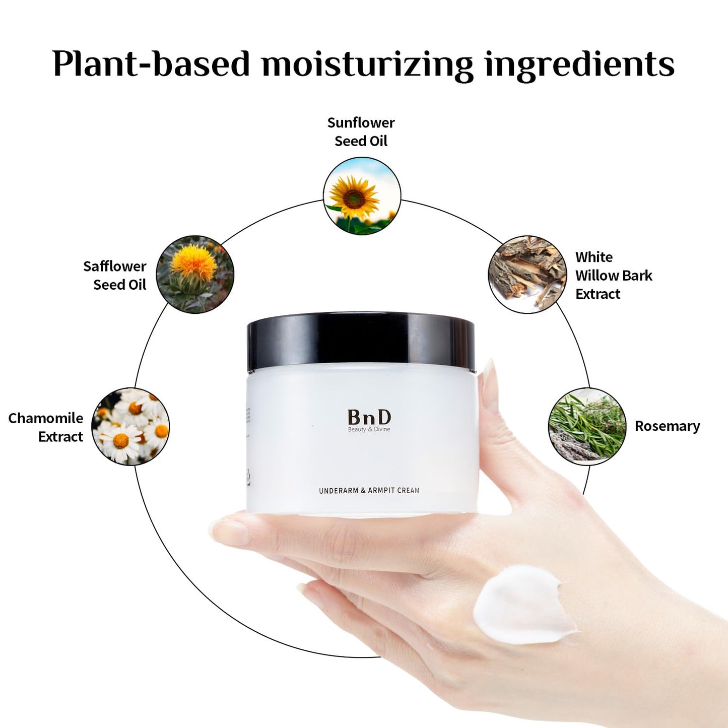 BnD Underarm Cream 3.4fl oz Moisturizing cream Body care Personal hygiene Korean beauty