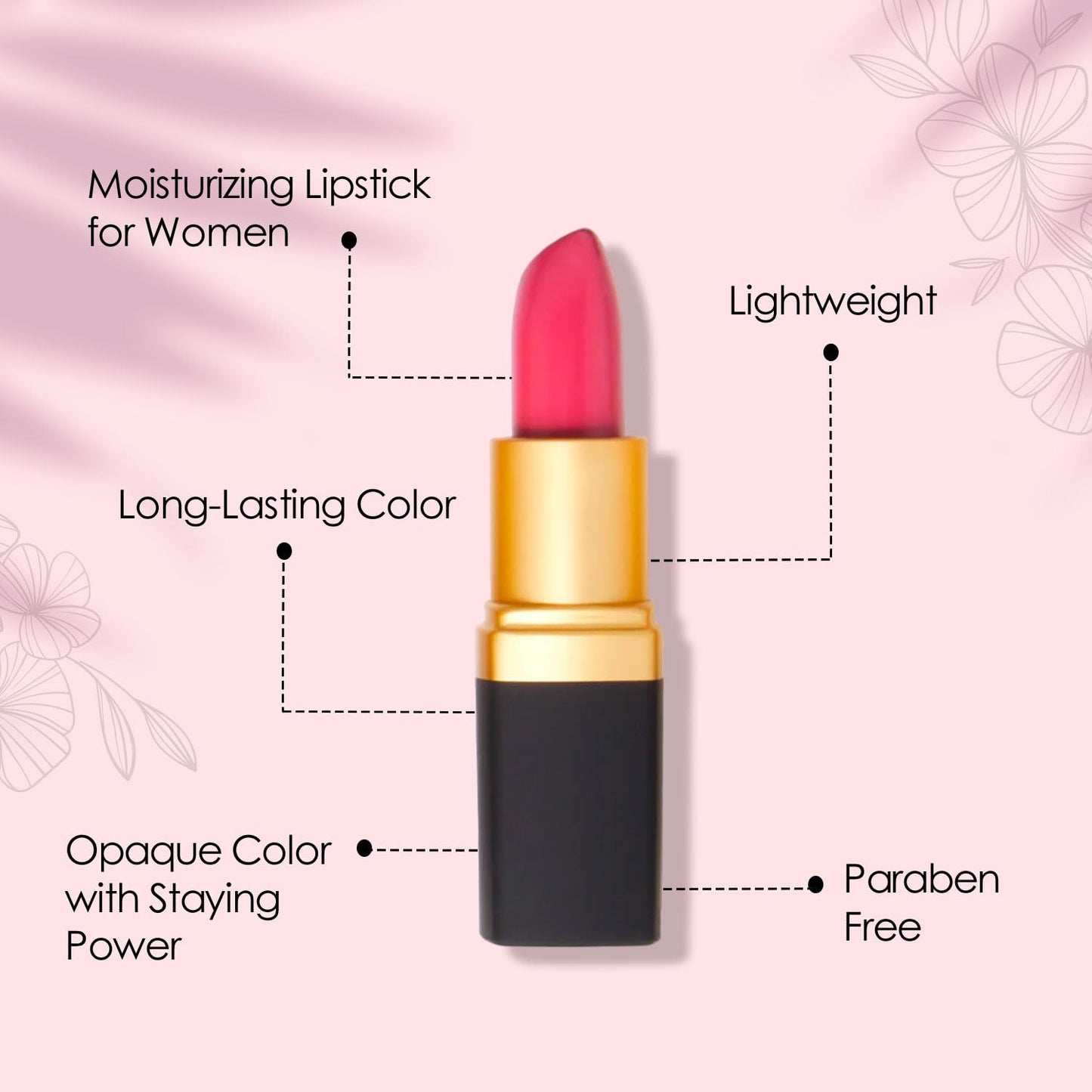 Vera Moore Creme Lipstick, Long Lasting, Lightweight, Moisturizing Opaque Color with Staying Power, Fragrance, and Paraben Free Cosmetics Soft Lipstick (Yes)