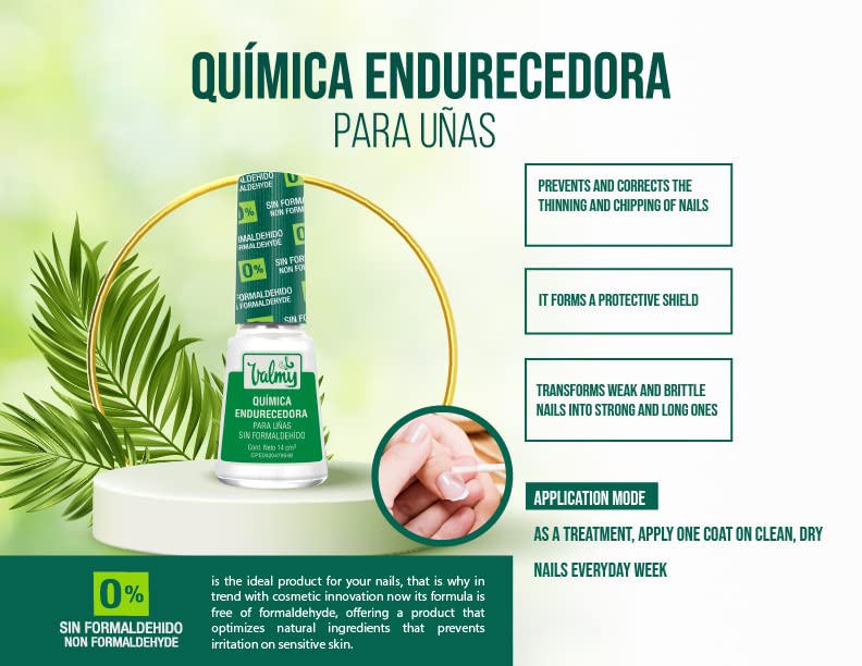 Nail Hardener & Nail Strengthener for Thin Nails and Growth - Nail Growth Treatment, Protection & Nail Repair for Damaged Nails - Formaldehyde-Free Base Coat Nail Polish, 0.47 Fl oz (2 pack)