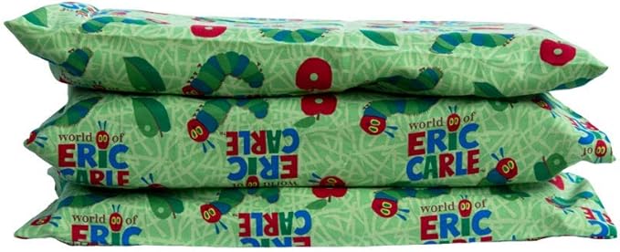 KinderMat + Eric Carle Kinderbundle - The Very Hungry Caterpillar - Full Nap Mat & Washable Cover, Special Edition - 47" x 22", Value Bundle, Great for Daycare & Family Households