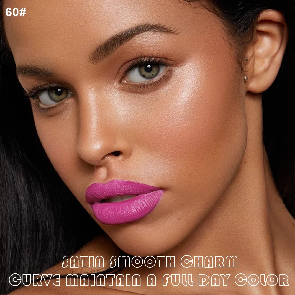 evpct 2Pcs Hot Pink Matte Lip Liner and Lipstick Combo Set for Women, Hot Pink Lip Combo Set Liquid Lips Stick Gloss and Lipliner Stains Set Long Lasting Waterproof, Lips Makeup 24 Hours originale