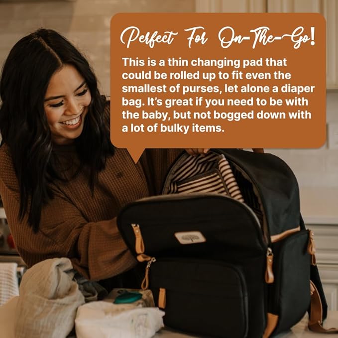 Parker Baby Portable Changing Pad for Diapers | Large & Travel-Friendly Baby Diapers Changing Pad | Leak Free & Washable | Foldable Diaper Mat for Nursery | Padded for Extra Comfort | For All Surfaces