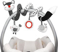 XIXILAND Baby Spiral Plush Toys, Black and White Baby Car Seat Toys, High Contrast Infant Newborn Toy 0-6 Months for Stroller Crib Mobile, Sensory Toy Best Gift for 0 3 6 9 12 Months Boys Girls