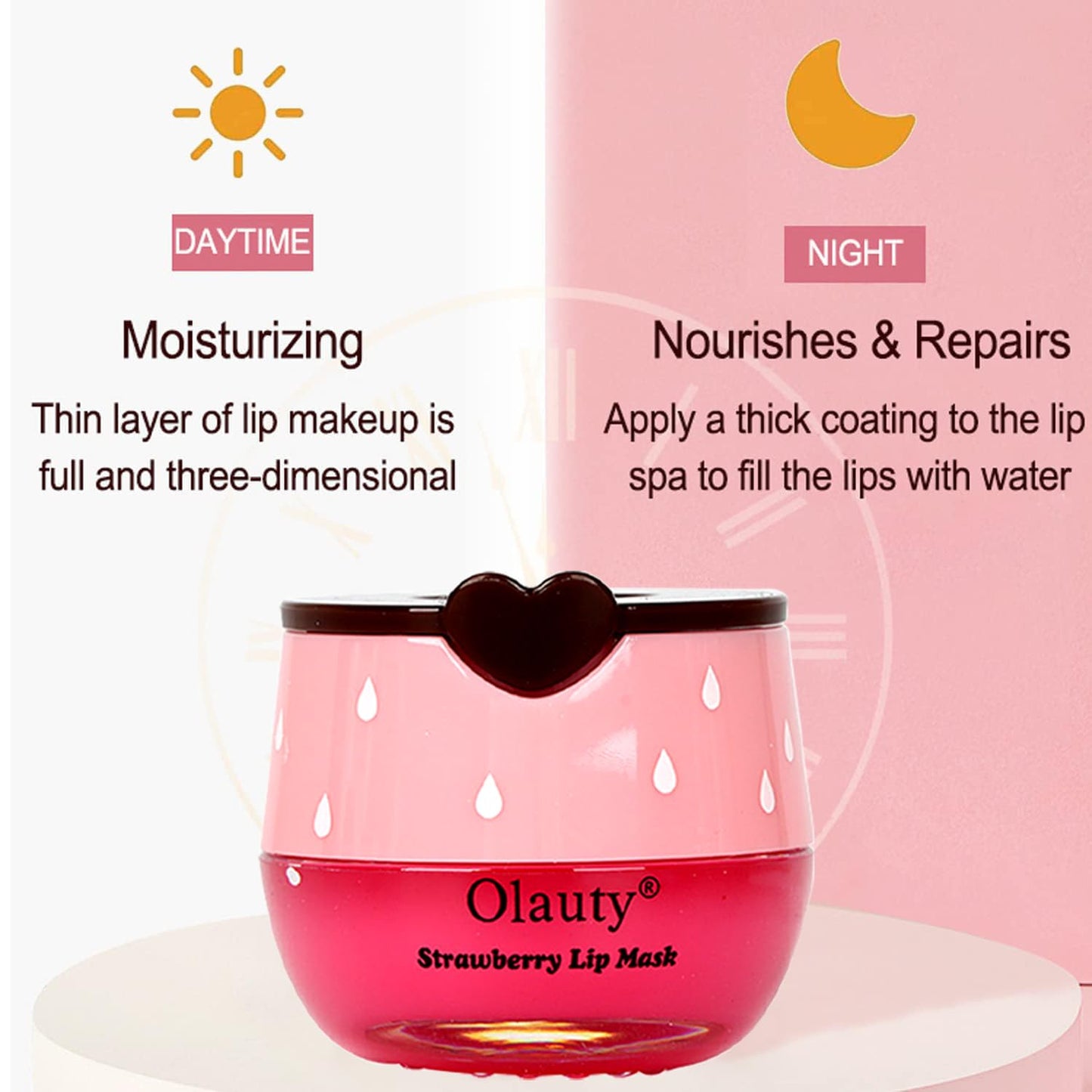 3 PCS Bee Lip Balm Lip Mask Honey Pot,Strawberry&Honey&Watermelon Lip Sleeping Mask,Hydrating Prevention Dry Lip Care,Moisturizing Lip Mask Overnight Reduces Lip Lines