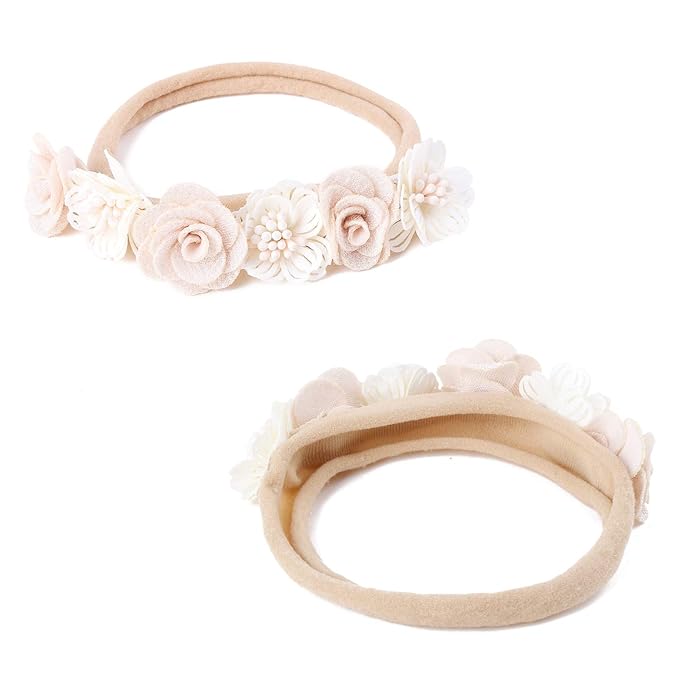 6pcs Baby Headbands Nweborn Flower Hair Bows for Girls-Infant Elastic Hair Band Bows Wraps Baby Headband Hair Accessories Gifts for Toddles