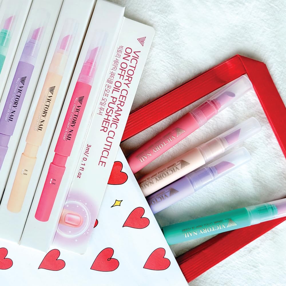 1PCS Ceramic Cuticle On/Off Oil Pusher Cuticle Pusher (Light purple)