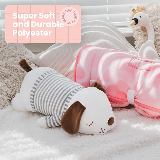 Toddler Nap Mat with Removable Pillow and Blanket (21" x 48") - Soft Sleep Mats for Kids, Daycare, Preschool, Travel - Machine Washable Roll Up Sleeping Bag - Nap Mat by Zunee