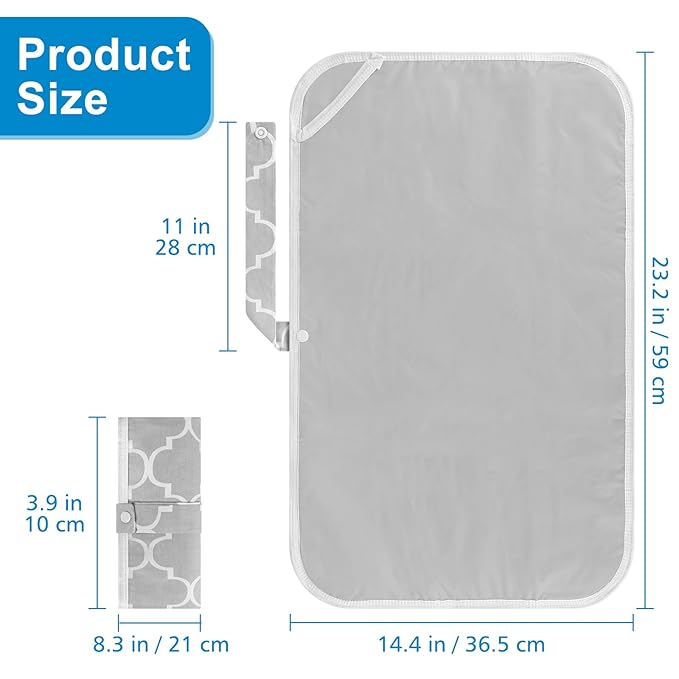 Accmor Portable Diaper Changing Pad, Foldable Waterproof Baby Changing Mat for Diaper Bag, Compact, Lightweight, Baby Changing Mat for Travel