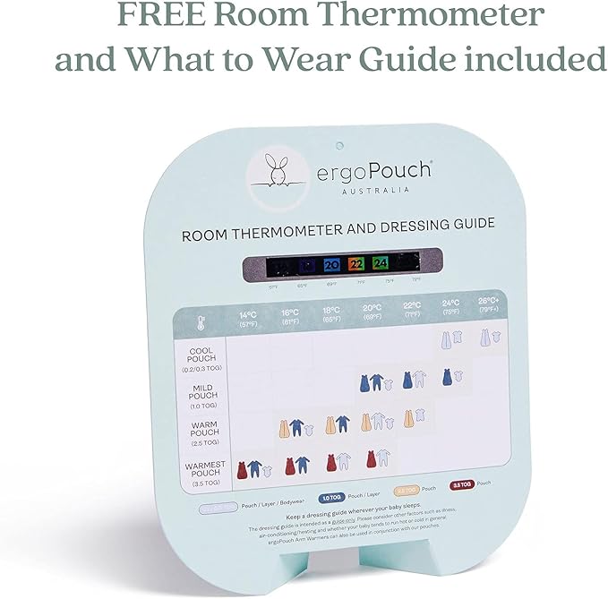 ergoPouch Long Sleeve Romper – Slim-Fit Baby Pajamas & Sleep Layer with Front Zip, Breathable & Durable for Sleep