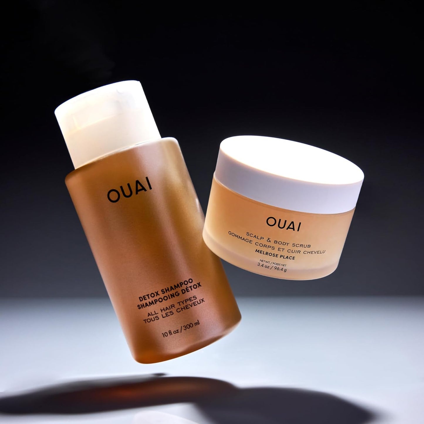 OUAI Scrub It All A-OUAI Hair Care Set - Clarifying Shampoo & Exfoliating Body Scrub Duo - Hair Care Kit with Detox Shampoo & Travel Size Body Scrub (2 Count)