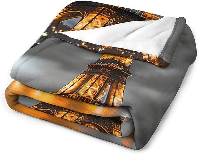 Eiffel Tower Blanket Paris Eiffel Tower Gifts for Girls Boys Woman Kids Lover Throw Blankets Soft Blanket Warm Fleece Flannel Plush Blankets for Bed Sofa Couch 60"x80"