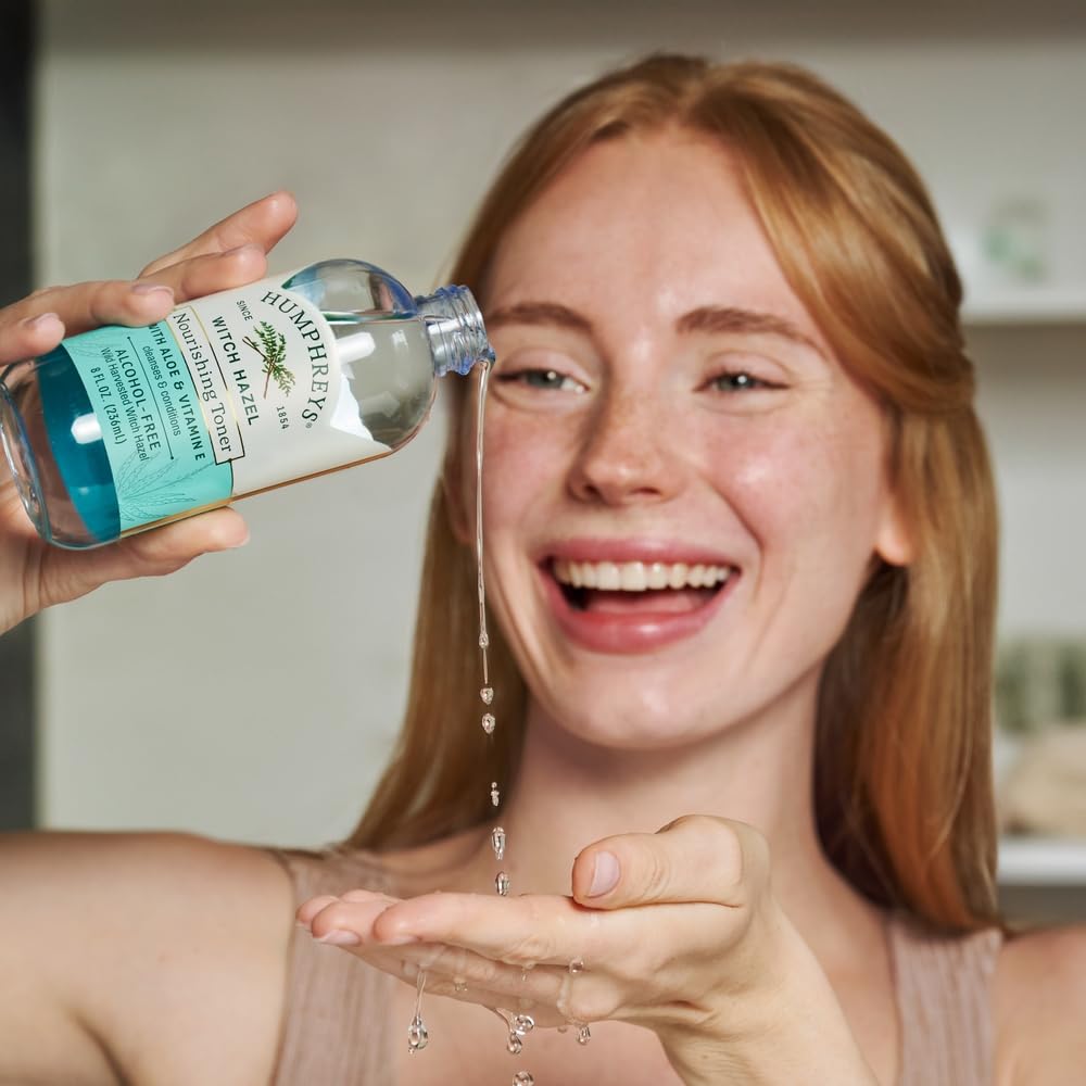 Humphreys Witch Hazel Nourishing Toner | Wild Harvested Witch Hazel & Aloe | Alcohol-Free | Natural | Hydrating | Soothing | 8 Fl Oz