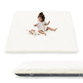 1.5" Thick Baby Play Mat for Floor, 50x50 Playpen Mat, Pro Soft Flannel Foam Mats Toddler Infant Kids Crawling for Nursery Rug Playroom Living Room Waterproof Easy Care Non-Slip (Cream)