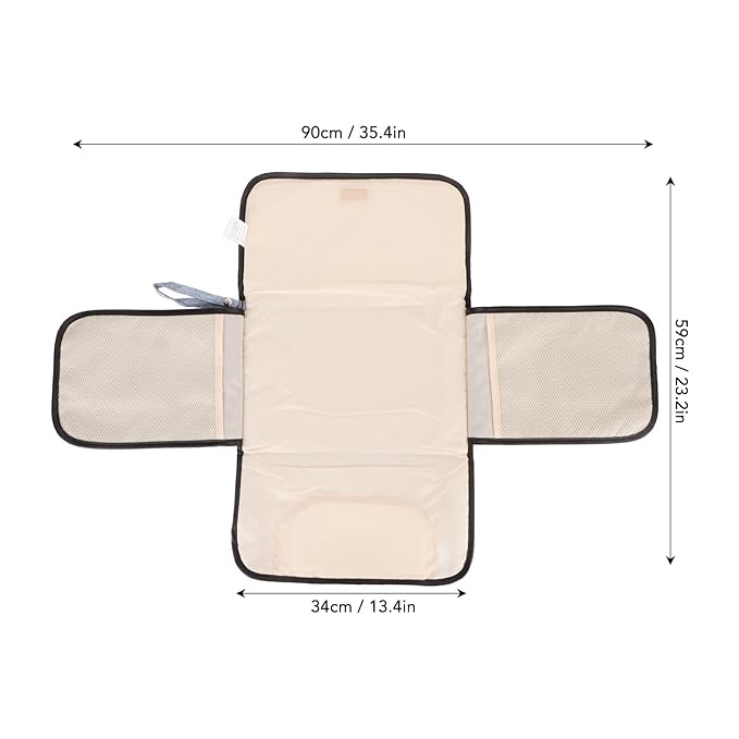 BRRNOO Travel Changing Pad, Baby Changing Mat Portable Multi Functional Portable Storage Changer Travel Bag Baby Mat Pad for Newborn