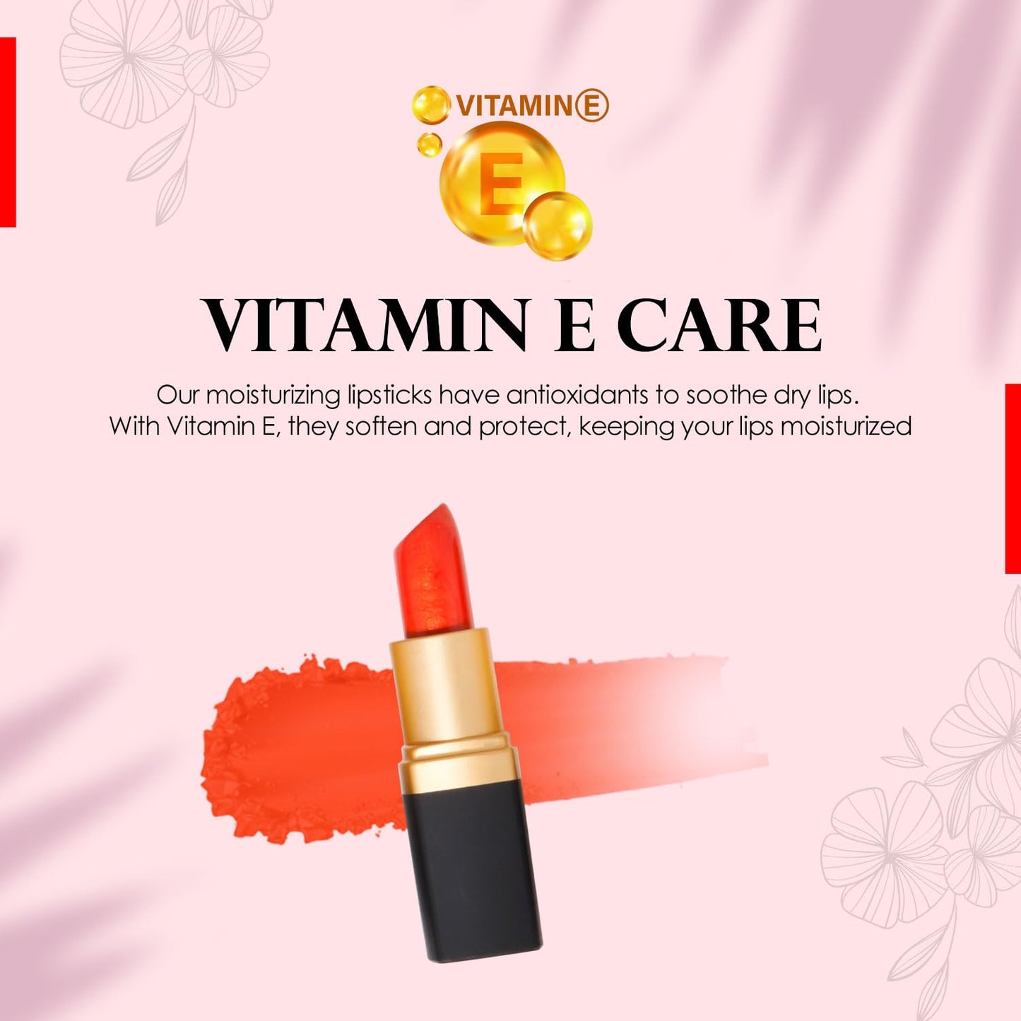 Vera Moore Creme Lipstick, Long Lasting, Lightweight, Moisturizing Opaque Color with Staying Power, Fragrance, and Paraben Free Cosmetics Soft Lipstick (Naughty)