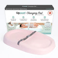 Upseat Baby Changing Pad, Non-Slip Grippy Design, Premium Cushioned Foam, Contoured for Comfort, Waterproof and Easy-to-Clean, Liquid-Resistant (Pink)