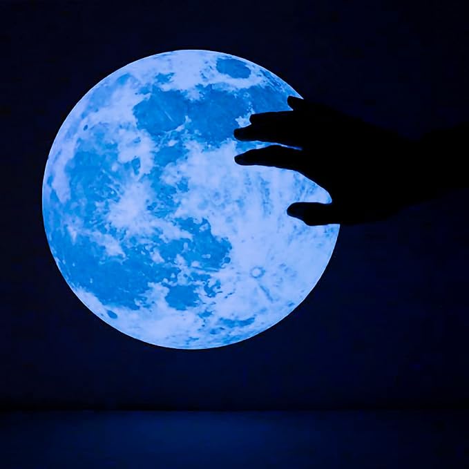 Glow in The Dark Stars for Ceiling, Starry Sky Stars and Moon Wall Decals, Space Solar System Galaxy Planets Wall Decors, for Kids Nursery Bedroom Living Room, Birthday Party Christmas