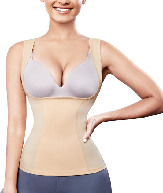 URSEXYLY Women Waist Trainer Shapewear Vest Seamless Body Shaper Tummy Control Workout Tank Top Corset