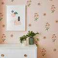 YouRfocus Daisy Wall Decals | 60 PCS Boho Flower Stickers for Girls' Rooms, Playrooms, and Nurseries | Dual Layer Print for High Coverage | Removable Peel and Stick Wall Decor (Orange) | 12 Sheets