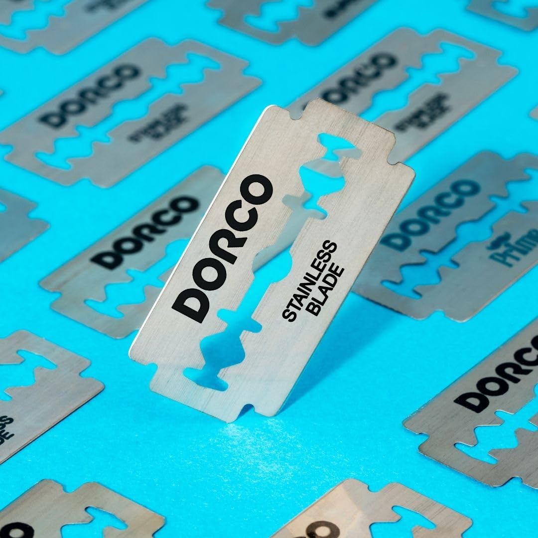 Dorco ST300 Platinum Extra Double Edge Razor Blades 500 Count, Premium Stainless Steel Shaving Blades, Super Sharp for Smooth, Precise Shave