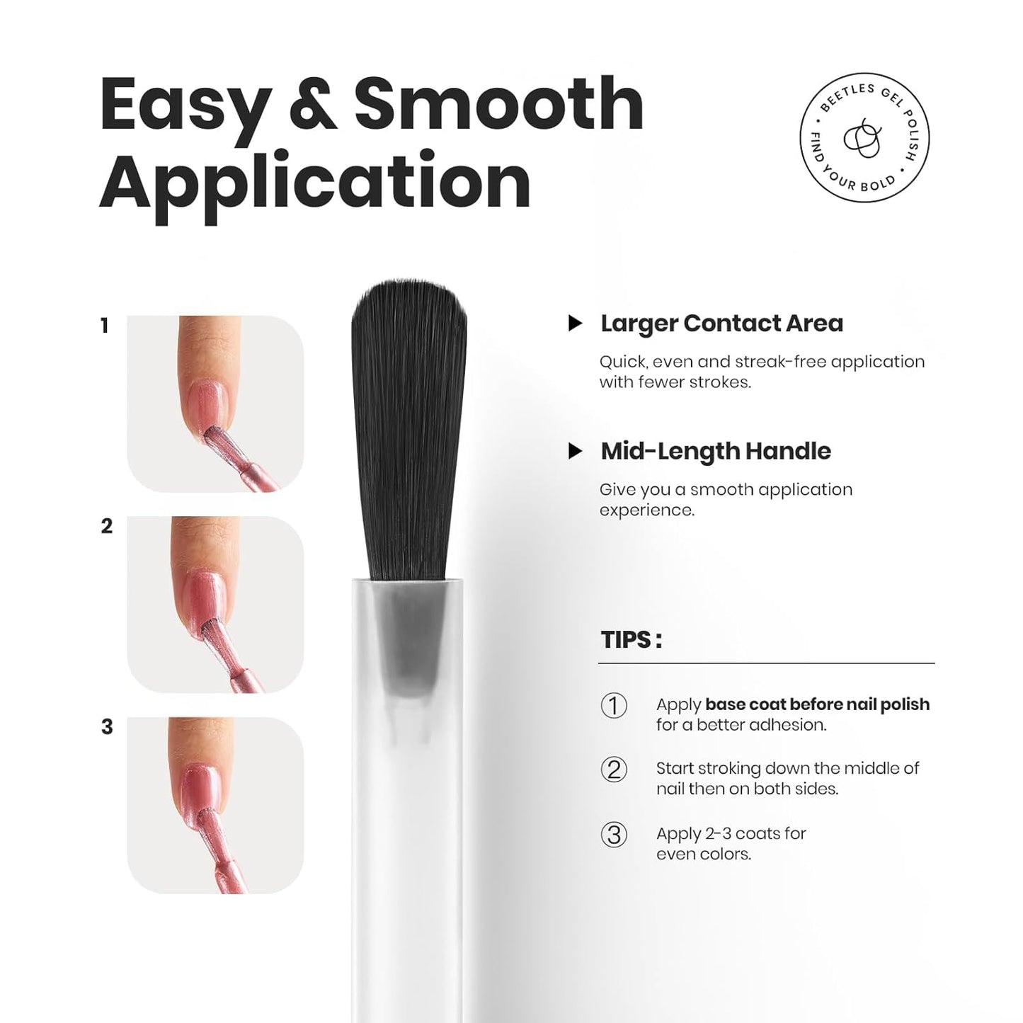 Beetles Pink Nail Polish - 15ML Quick Dry Nail Polish Romantic Reverie Pink Rose Pearl Nail Lacquer Shimmer Fingernail Polish Art Effect for Nail Salon-Quality