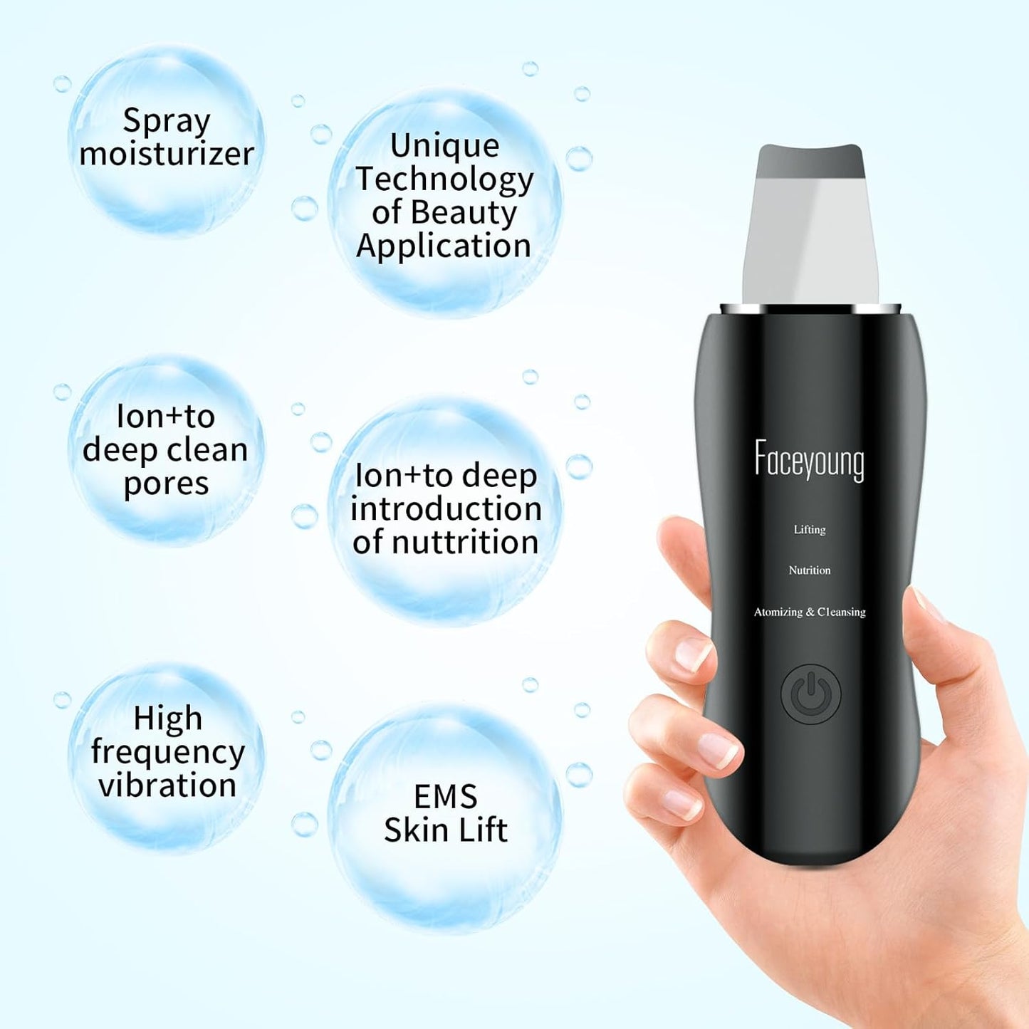 Facial Skin Cleanser with Mister, Upgraded Sprayer, Blackhead Extractor for Deep Cleansing and Moisturizing Spray
