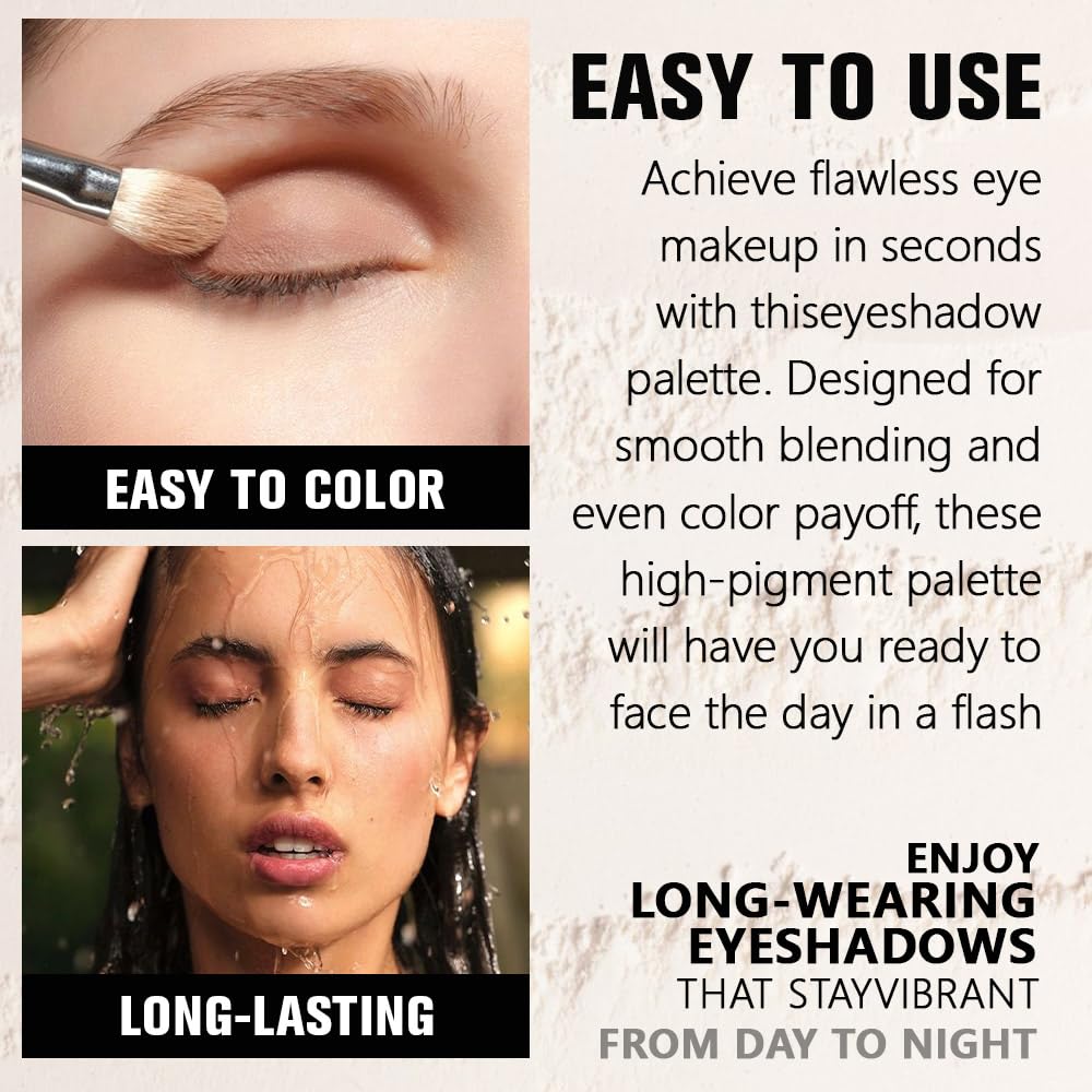 Light Brown Single Matte Eyeshadow Makeup, Neutral Powde Eye Shadow for Women, Rosy Brown Eyeshadow Palette Pigmented Waterproof, sombras para ojos, Lightweight Blendable, Girls Eyeshadows Gift