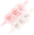My Lello Flower Headbands Baby - Girls - Toddler Fabric Beaded Stretchy Elastic Pair