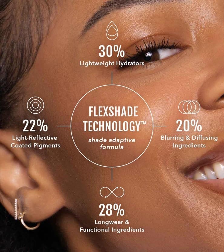 Long-Lasting Lightweight Foundation & Brush Duo | Cruelty-Free, Fragrance-Free, Buildable, Transfer-Proof Makeup (Porcelain)