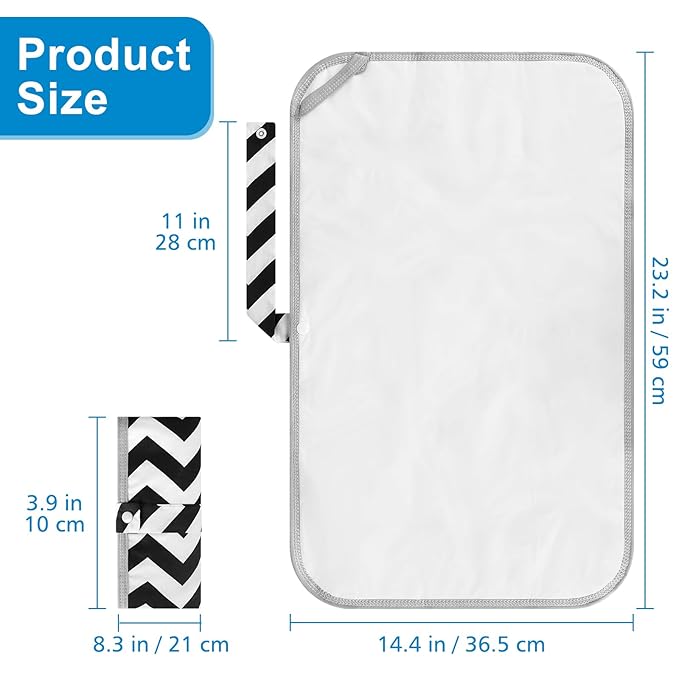 Accmor Portable Diaper Changing Pad, Foldable Waterproof Baby Changing Mat for Diaper Bag, Compact, Lightweight, Baby Changing Mat for Travel
