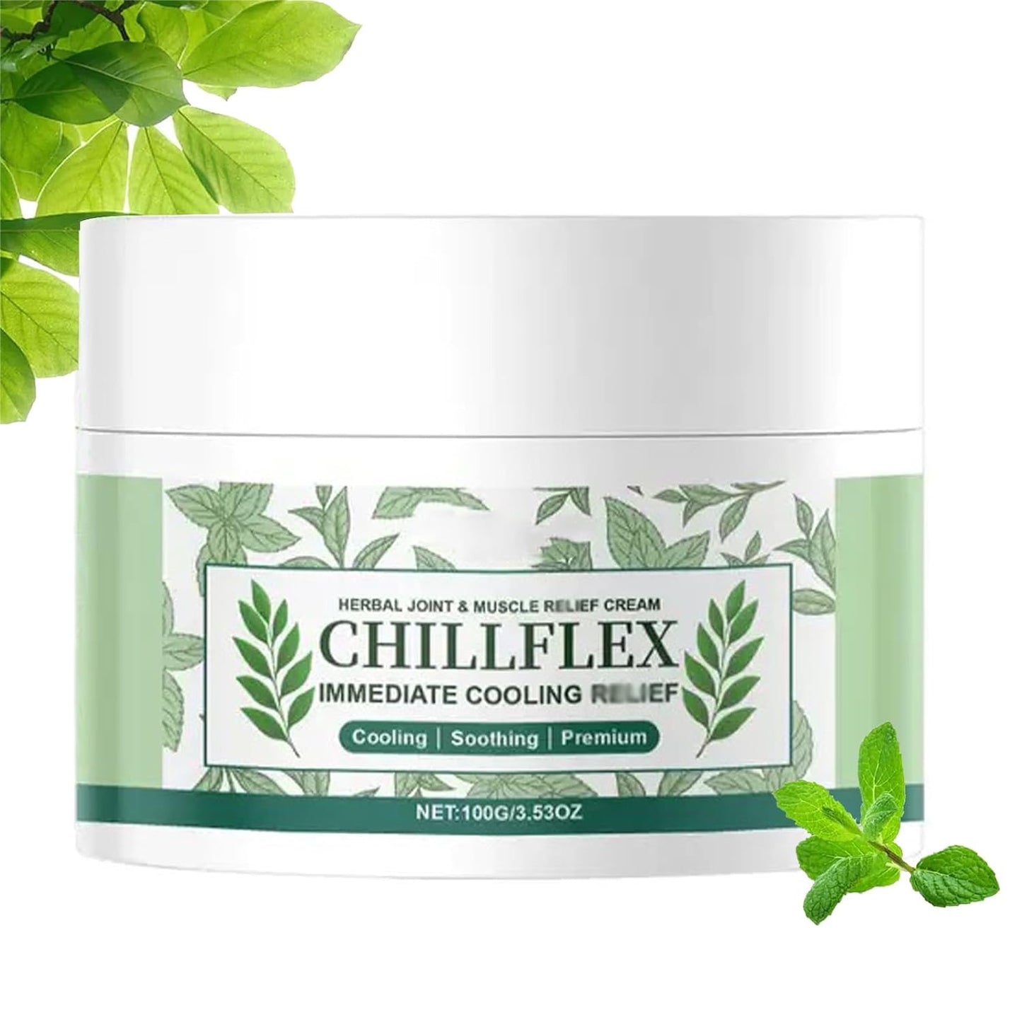 CHILLFLEX Menthol Soothing Cream, Joint Activities Throughout The Body，Instant Cooling Gel for Muscle & Joint, Back, Neck, Hands, Feet（1PCS）